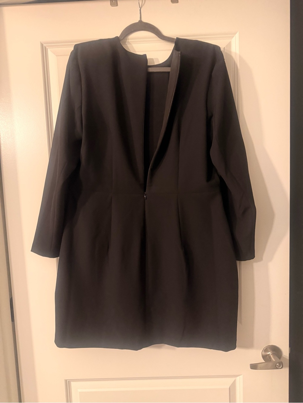 Express Black Double-Breasted Tailored Dress with Gold Buttons - Picture 5 of 8